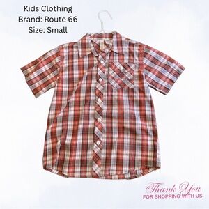 Route 66 Red and White Plaid Shirt